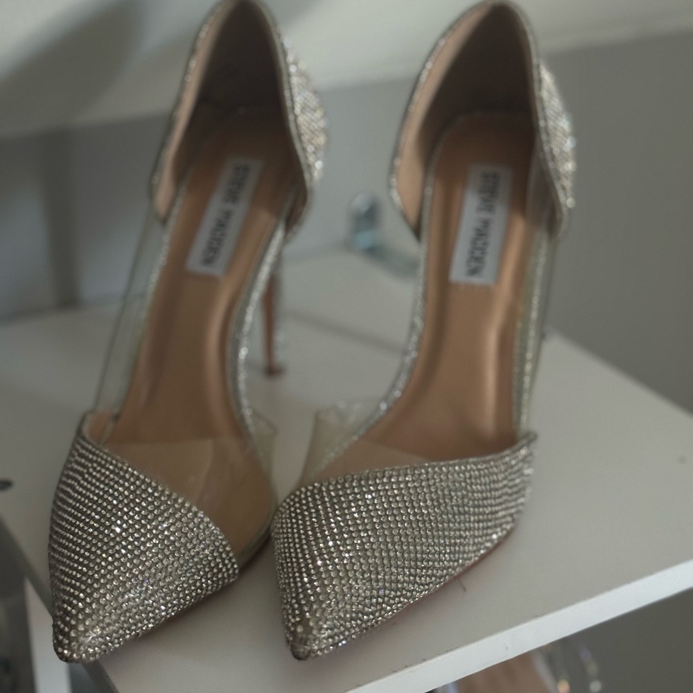 Steve Madden Sparkling Silver Heels